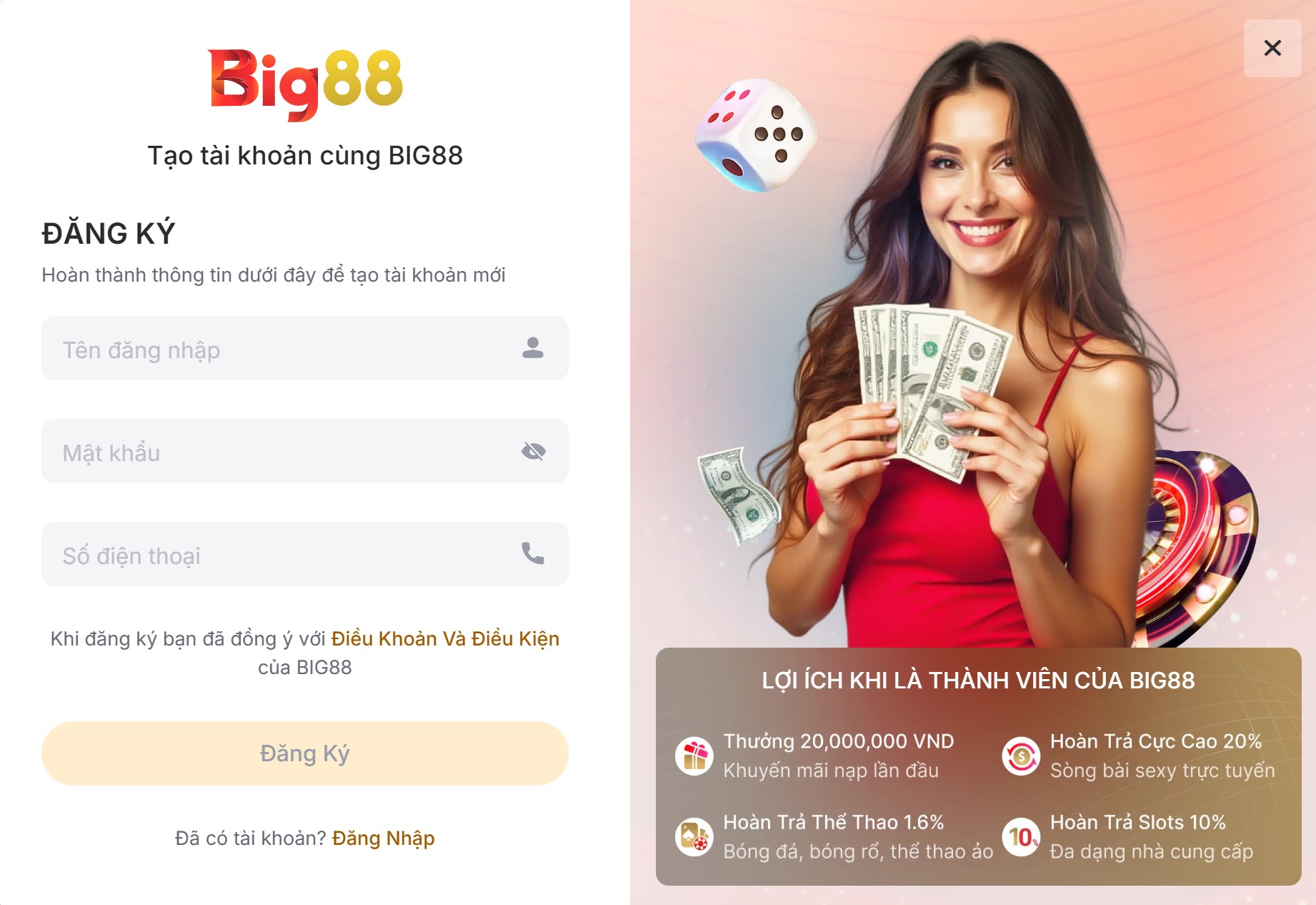 đăng ký big88